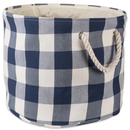 MADE4MANSIONS Storage Bin, Polyester, Off White/Navy MA1525288